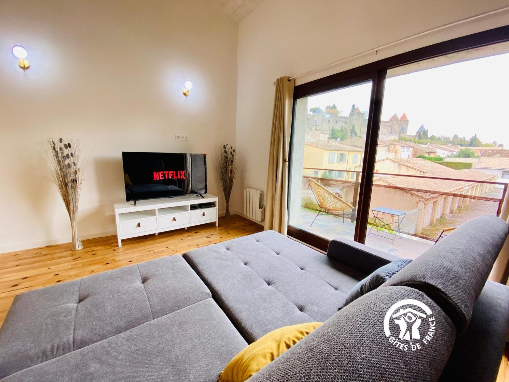 Loft Cocon Climatise - Imprenable Vue Sur Le Chateau Comtal Carcassonne Zewnętrze zdjęcie